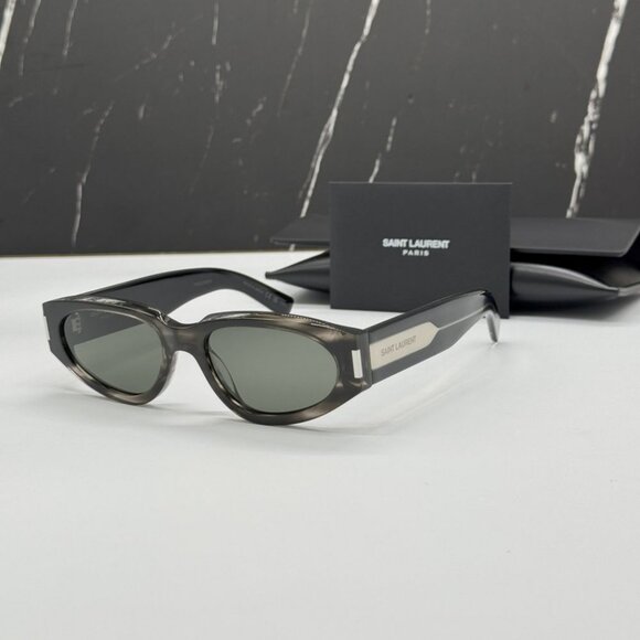 NEW SAINT LAURENT SL618 004 SUNGLASSES UNISEX HAVANA GREY EYEWEAR SL 618 004 main image 3